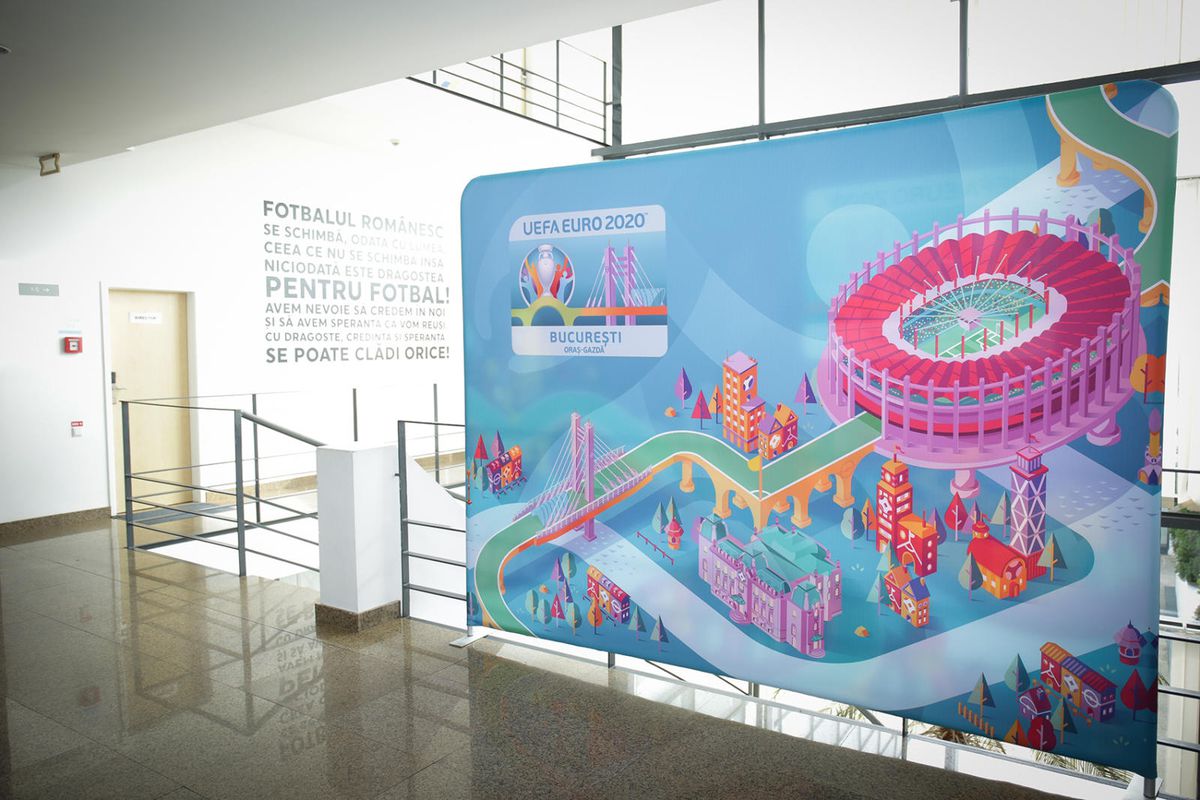 FOTO Baza României decorată pentru EURO 2020