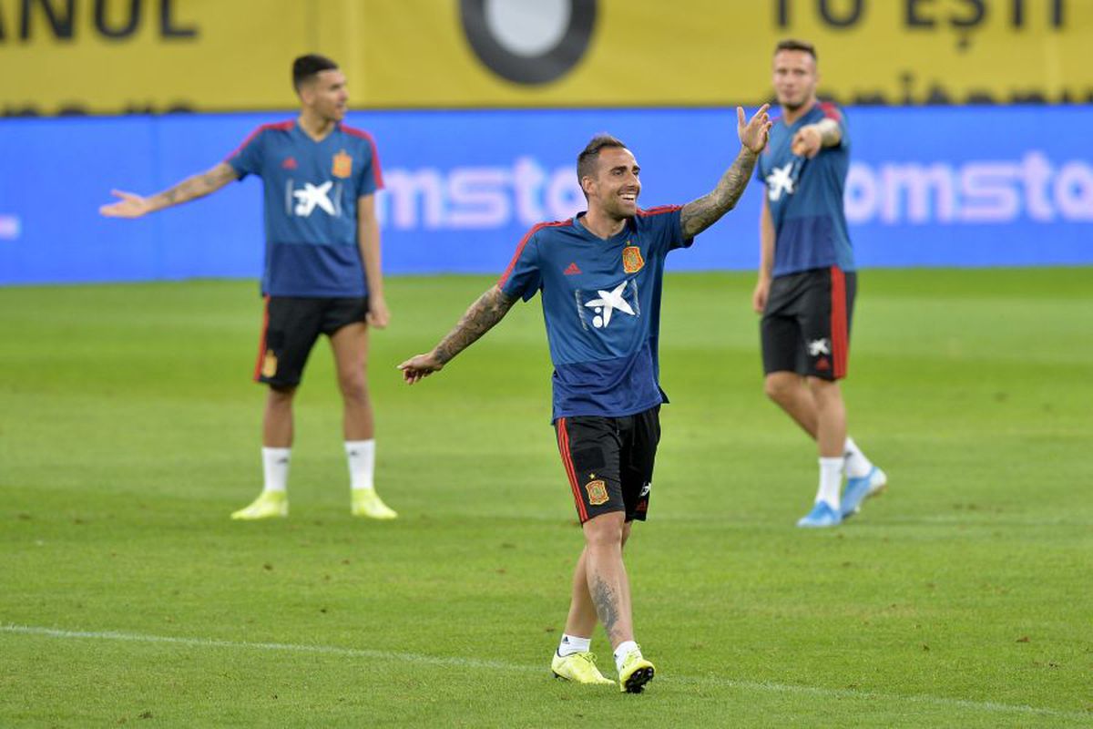 ROMÂNIA - SPANIA // VIDEO WOW! Sergio Ramos, execuție spectaculoasă pe Arena Națională: cum a înscris la antrenamentul oficial