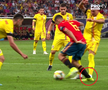 ROMÂNIA - SPANIA / FOTO „Tricolorii” au contestat decizia, dar a fost penalty clar! Deac l-a faultat în careu pe Ceballos