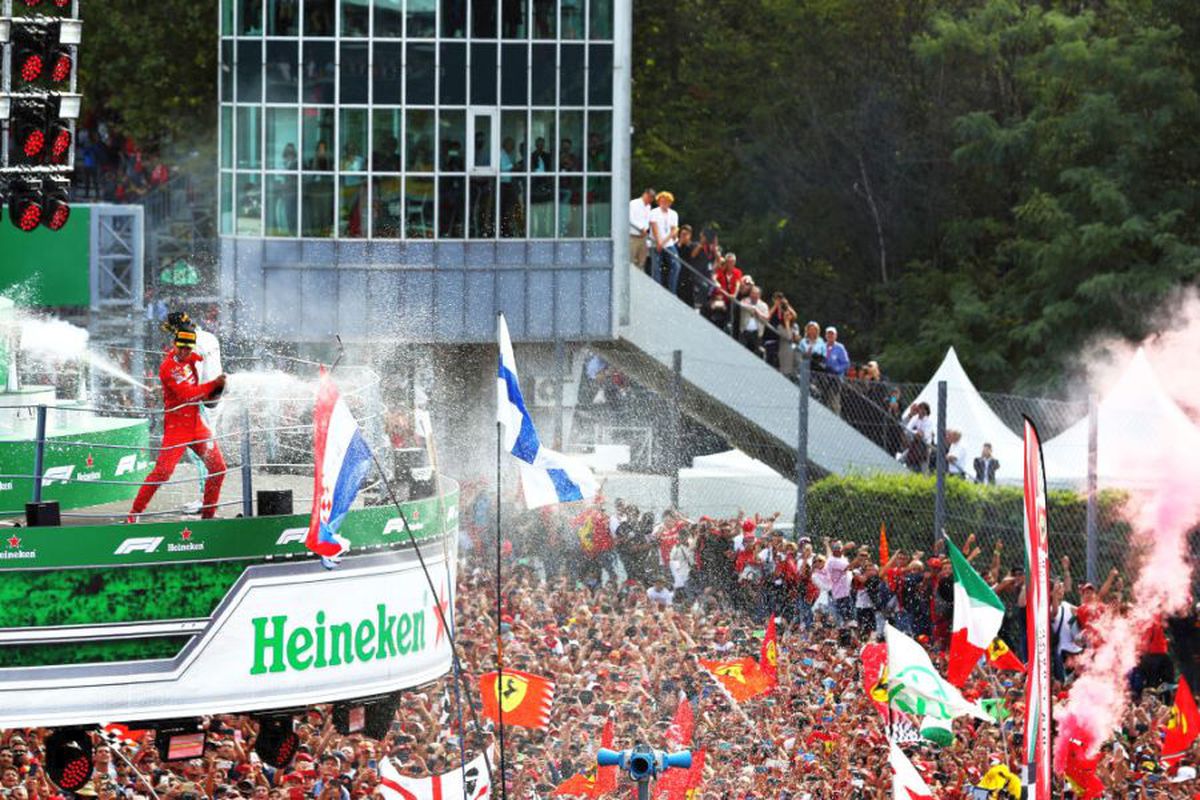 FORMULA 1 // VIDEO Charles Leclerc a declanșat sărbătoarea în Italia