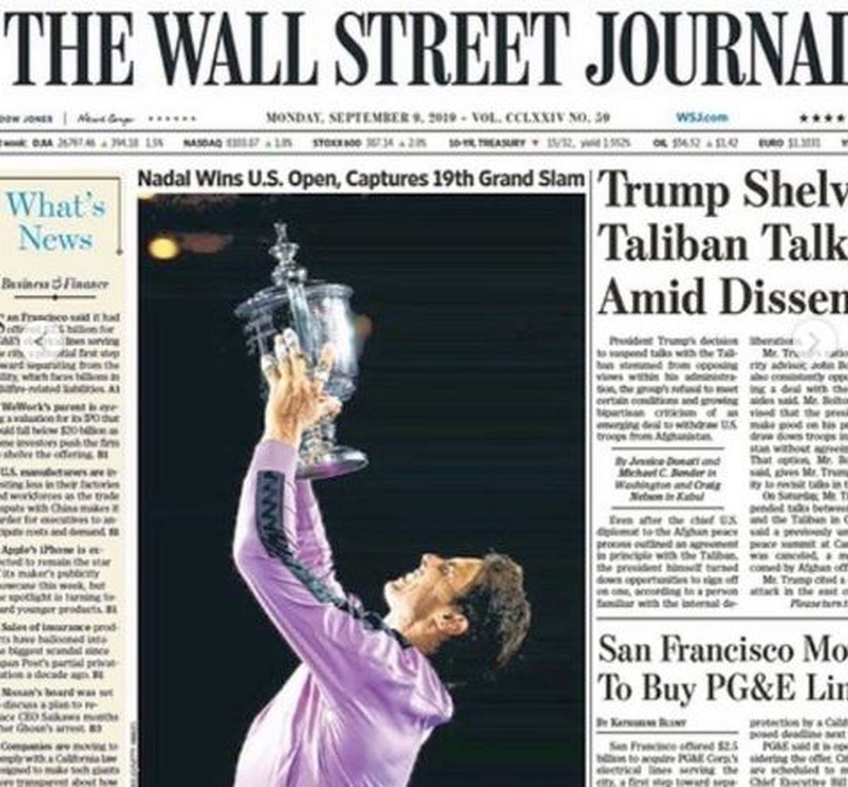 FOTO Rafael Nadal, glorificat de presa internațională după succesul răsunător de la US Open » Cele mai tari pagini întâi