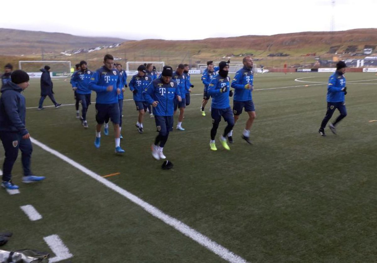 FEROE - ROMÂNIA // VIDEO+FOTO „Tricolorii” lui Contra au susținut antrenamentul pe vânt și frig