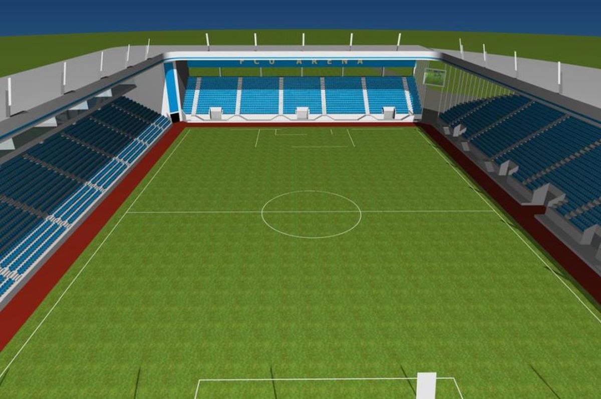 FOTO Încă un stadion de 5 stele în Craiova? Adrian Mititelu a prezentat primele imagini cu arena pe care vrea s-o construiască pentru FC U Craiova 1948! Unde se va situa + toate detaliile