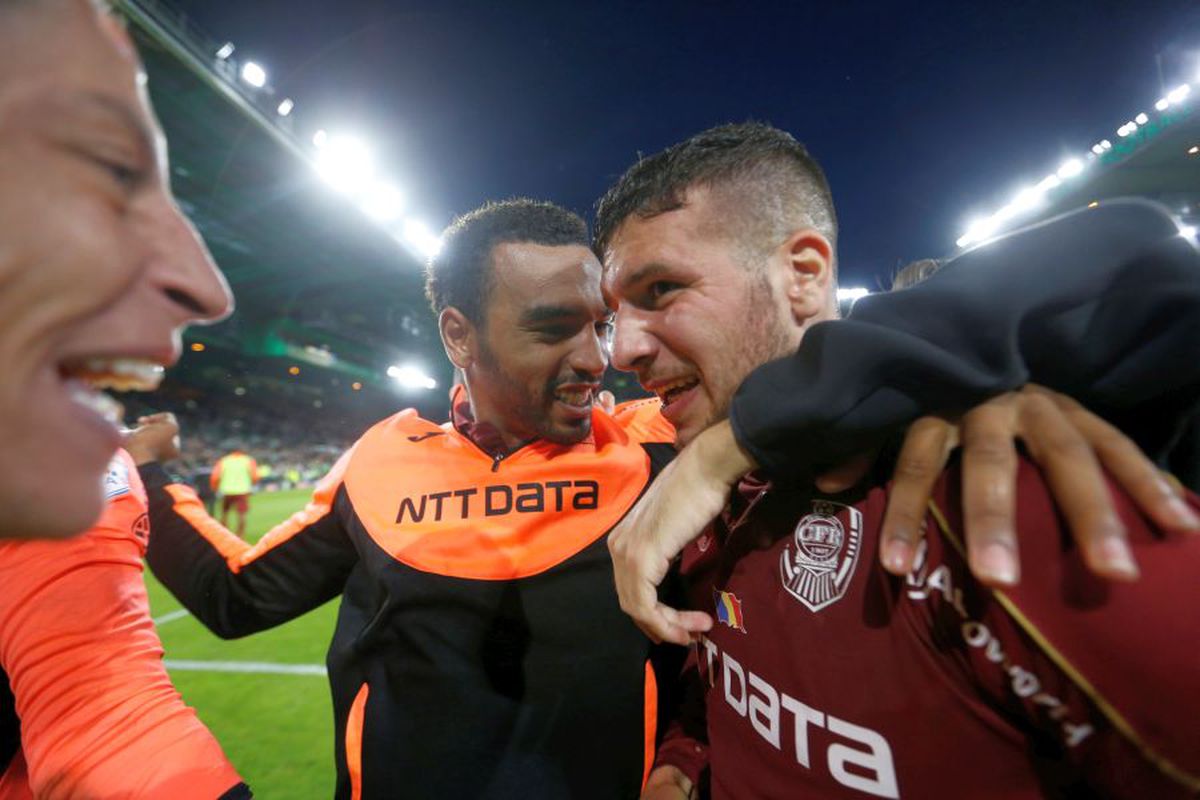 Bucuria CFR-ului după victoria cu Celtic