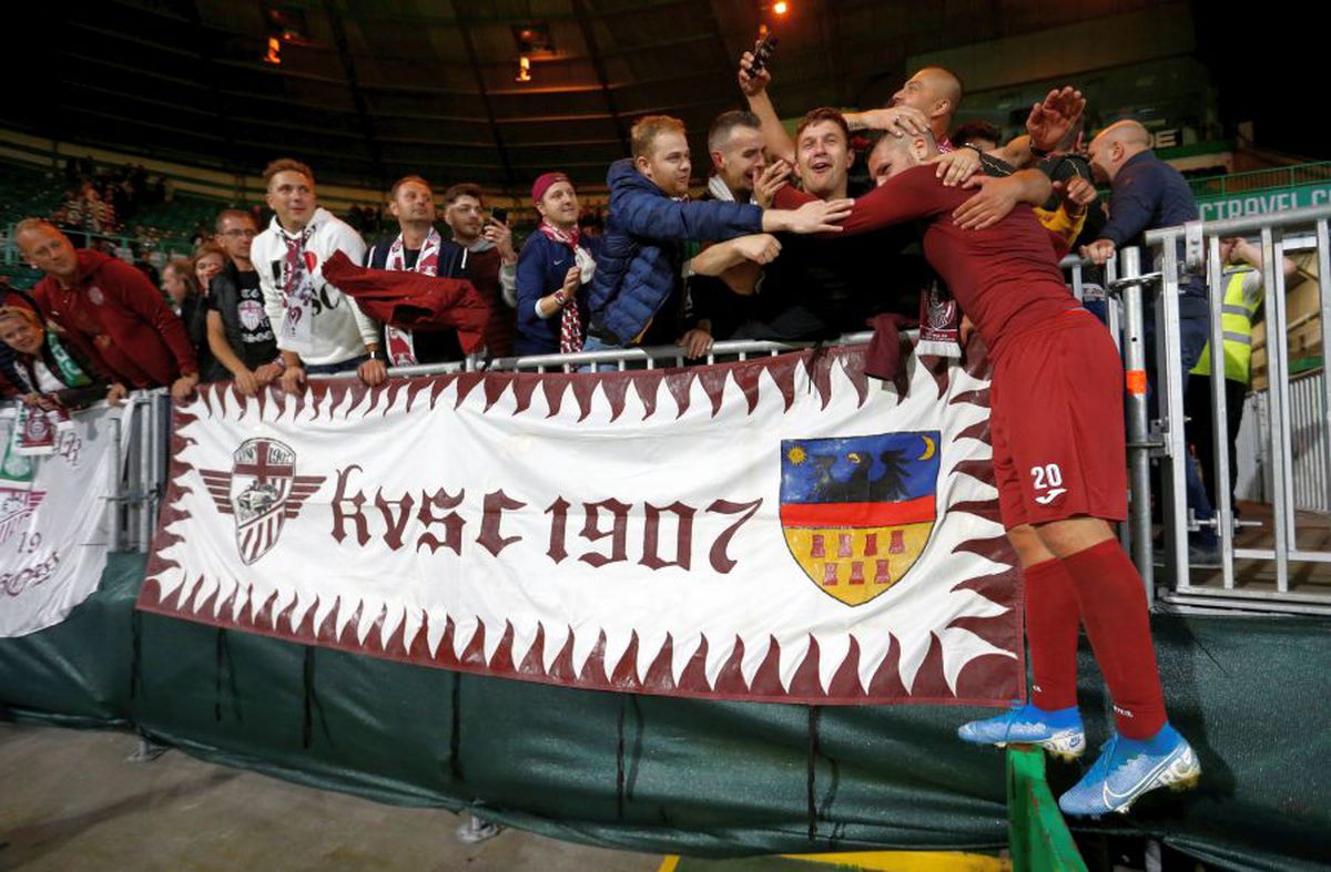 Bucuria CFR-ului după victoria cu Celtic