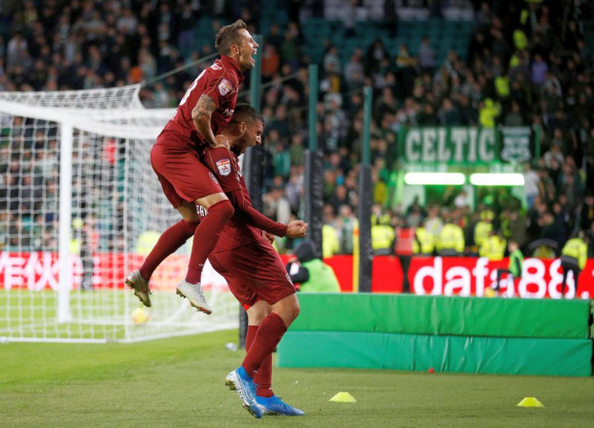 Bucuria CFR-ului după victoria cu Celtic