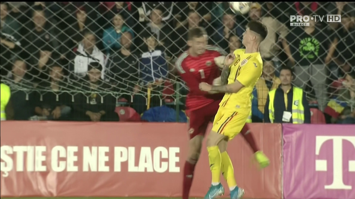 ROMÂNIA U21 - IRLANDA DE NORD U21 // GALERIE FOTO Dennis Man, făcut KO! Portarul nord-irlandezilor a văzut ROȘU direct