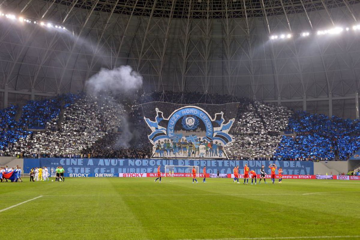 CRAIOVA - FCSB // GALERIE FOTO + VIDEO Scenografie spectaculoasă a oltenilor, pe muzica lui Beethoven