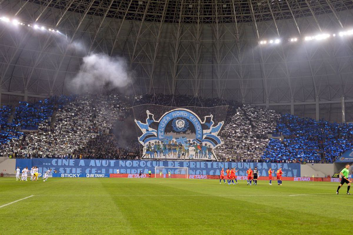 CRAIOVA - FCSB // GALERIE FOTO + VIDEO Scenografie spectaculoasă a oltenilor, pe muzica lui Beethoven