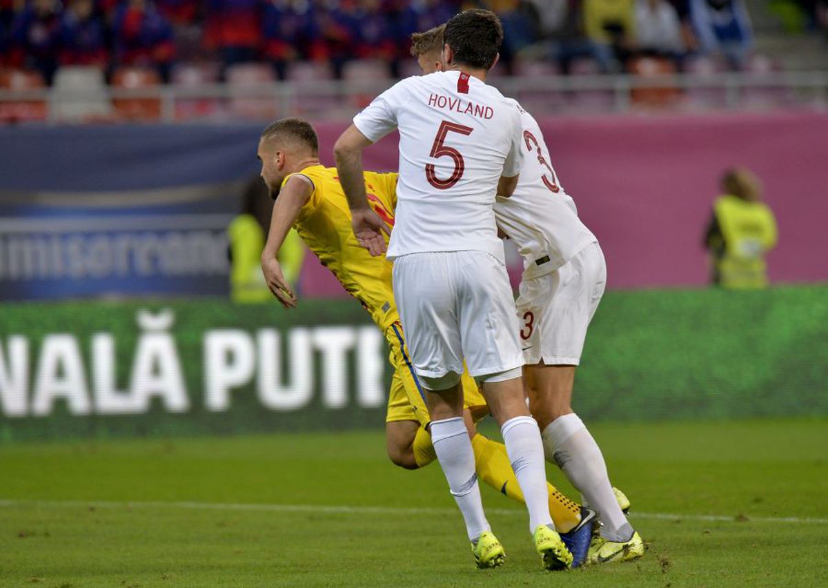 ROMÂNIA - NORVEGIA // FOTO George Pușcaș a cerut penalty! Ce se observă în imagini + reacția lui MM: „E genetică chestia asta”