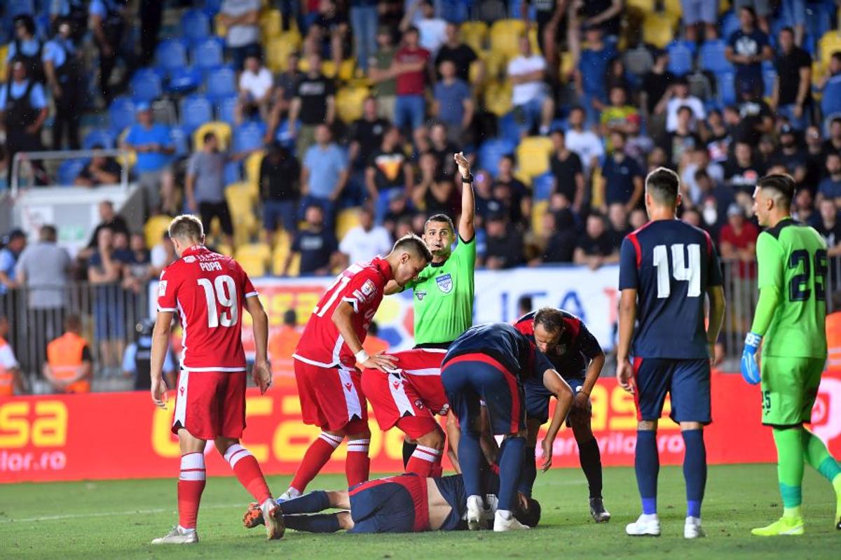 CHINDIA TÂRGOVIȘTE - DINAMO 3-2 // FOTO Panică în prelungirile meciului! Marius Martac a leșinat, iar ambulanța și-a făcut apariția pe teren