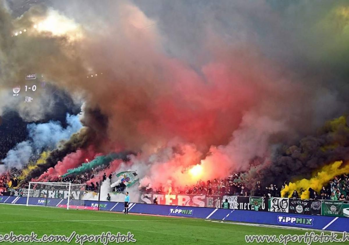 FERENCVAROS - UJPEST 1-0 // VIDEO + FOTO Atmosferă ULUITOARE la derby-ul Ungariei: ultrașii au „incendiat” stadionul!