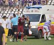 RAPID - ASU POLI // FOTO Clipe de panică: Timișoreanul Jurj, făcut KO de Lazăr » Ambulanța a intervenit de urgență și l-a transportat la spital!