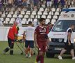 RAPID - ASU POLI // FOTO Clipe de panică: Timișoreanul Jurj, făcut KO de Lazăr » Ambulanța a intervenit de urgență și l-a transportat la spital!
