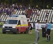 RAPID - ASU POLI // FOTO Clipe de panică: Timișoreanul Jurj, făcut KO de Lazăr » Ambulanța a intervenit de urgență și l-a transportat la spital!