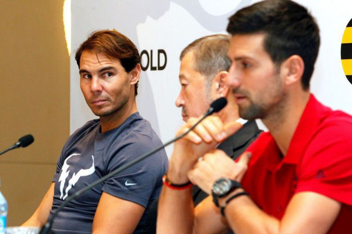 VIDEO + FOTO Dinamovistul Ivan Pesic a urmărit live supermeciul Djokovic - Nadal » Primii doi jucători ai lumii au făcut SHOW în Kazahstan