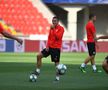 SLAVIA PRAGA - CFR CLUJ // Nicolae Stanciu și colegii săi au făcut antrenamentul oficial înaintea duelului cu CFR Cluj: „Suporterii ne împing de la spate”