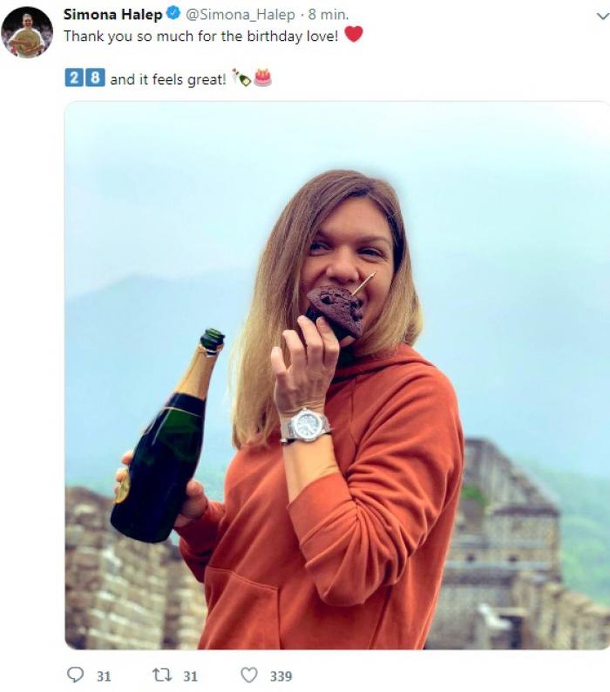 FOTO Simona Halep pe Marele Zid Chinezesc