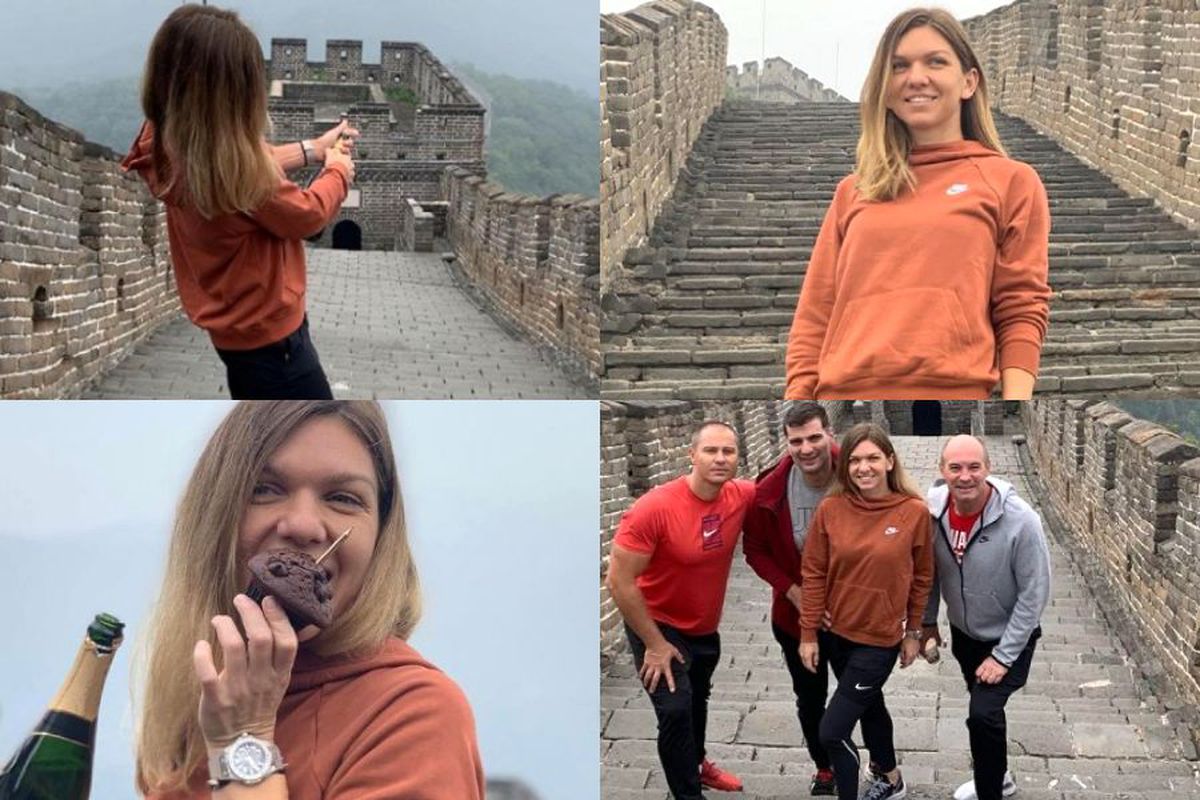 FOTO Simona Halep și-a sărbătorit ziua de naștere pe Marele Zid Chinezesc + Mesaj pentru Darren Cahill