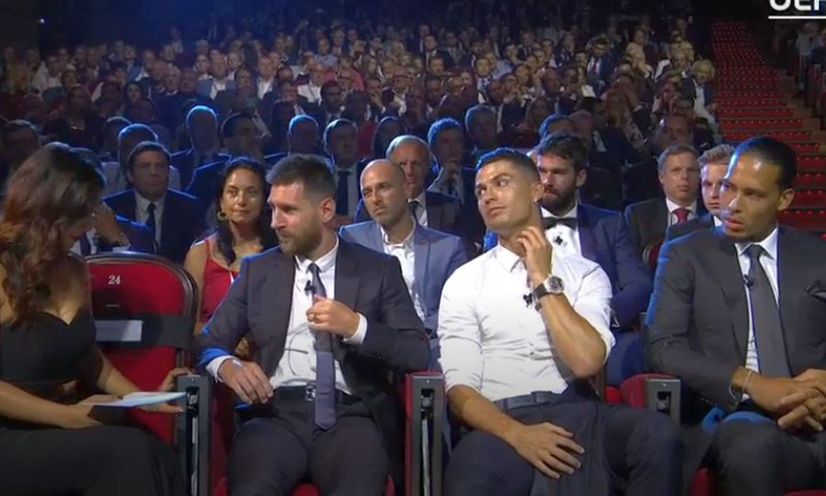 FOTO Răzvan Burleanu, cu ochii pe Messi și Ronaldo la gala UEFA :) » Cine a fost vedeta festivității de la Monaco