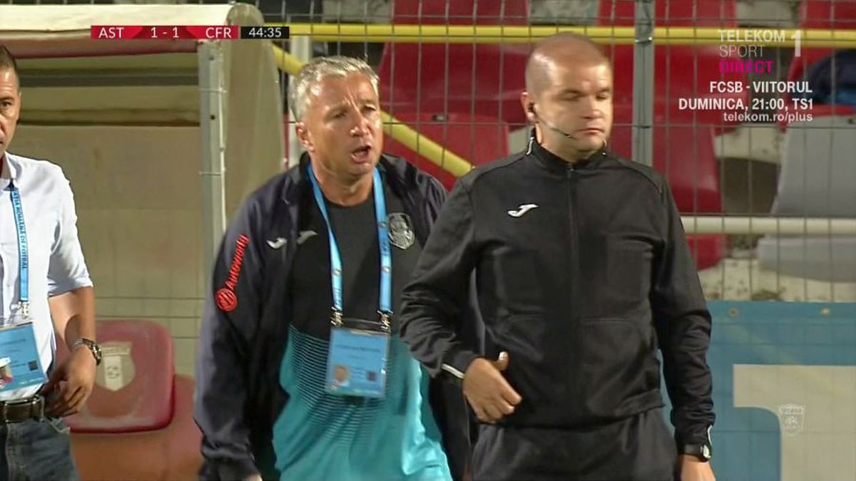 ASTRA - CFR CLUJ // FOTO Dan Petrescu, derapaj grosolan » L-a înjurat pe Sebastian Colțescu și a fost eliminat: „Du-te în p**a mea! Ce face jegul ăla?!”