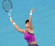 Bianca Andreescu, în timpul meciului cu Muguruza de la Adelaide / Sursă foto: Guliver/Getty Images