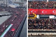 Imaginile începutului de an: peste 400.000 de oameni pe Podul Galata din Istanbul » Manifestația din tribune a coborât pe străzi: „Eliberați Palestina!”