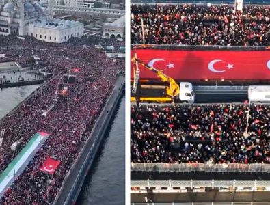 Imaginile începutului de an: peste 400.000 de oameni pe Podul Galata din ...