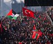 Mii de oameni au participat la protestul de masă de sprijin pentru Palestina / Foto: X IHH