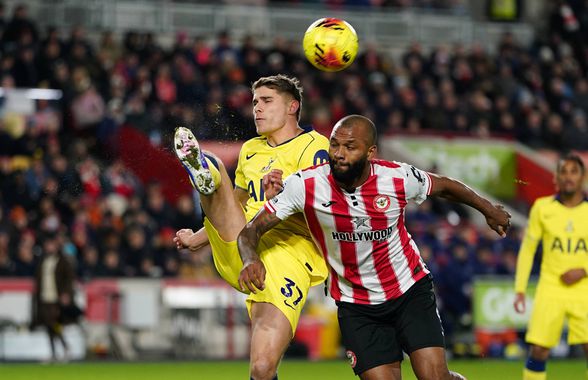 Brentford - Tottenham, „somnifer” în Premier League. Radu Drăgușin a fost ținut pe bancă