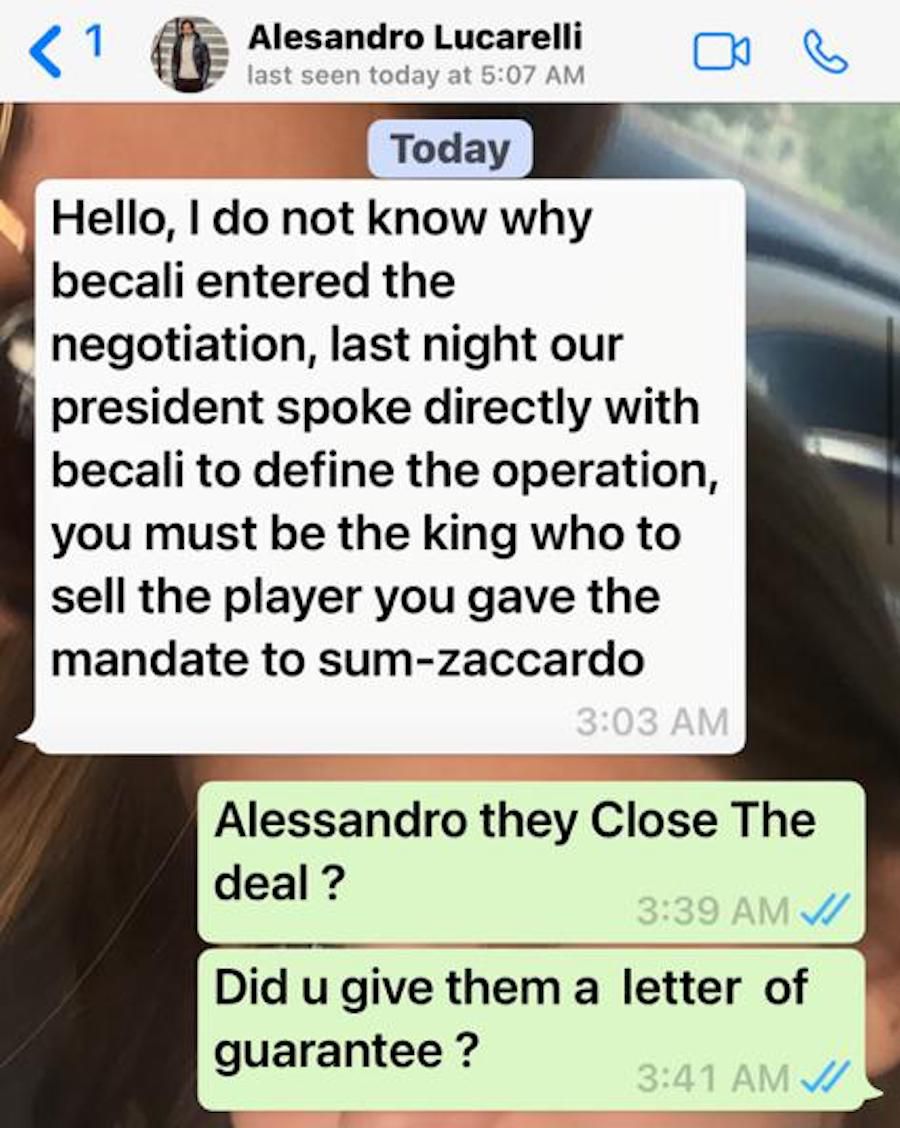 Alessandro Lucarelli o anunță pe impresara lui Man de apariția lui Ioan Becali în negocieri Analiza cazului Man: cu cine a negociat Anamaria Prodan, ce ofertă a adus și ce mesaje schimba cu Gigi Becali, Man și oficialii de la Parma + cât valorează o semnătură a lui Man din 2016