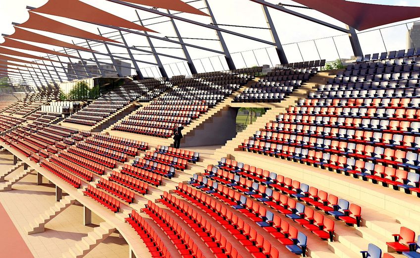 Așa ar trebui să arate tribuna I a arenei din Târgoviște