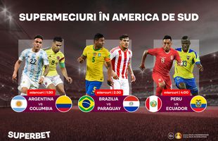 SuperFotbalul sud-american se vede pe Superbet! Etapă importantă pentru drumul spre Qatar