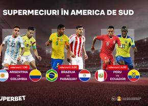 SuperFotbalul sud-american se vede pe Superbet! Etapă importantă pentru drumul spre Qatar