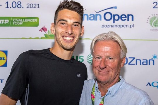 Victor Cornea, alături de marele Bjorn Borg /  Sursă foto: Instagram@victorcornea