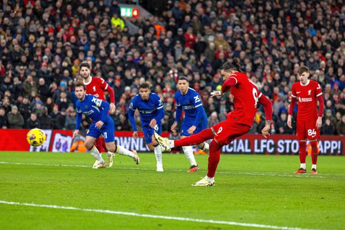 Liverpool a câștigat cu 4-1 derby-ul cu Chelsea, însă scorul putea fi mult mai mare. Darwin Nunez (24 de ani), atacantul „cormoranilor”, a trimis de 4 ori în bară/ foto Imago Images