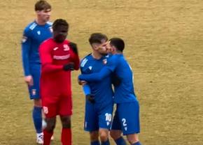 Scene reprobabile! Fostul campion din Liga 1 a sărit la bătaie în meciul amical cu CS Dinamo