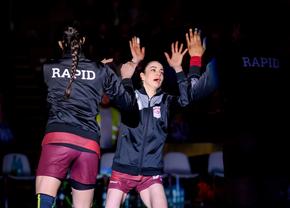 Rapid, învingătoare în duelul cu Gloria Bistrița