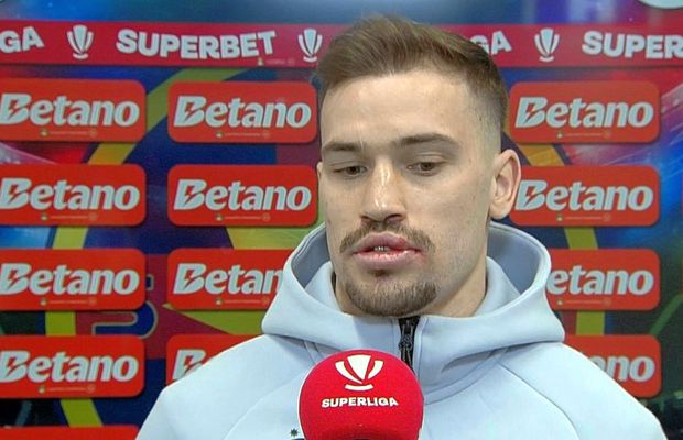 Cu buza rănită, Darius Olaru a strigat ironic la interviu: „Am simulat din nou!”