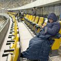 „Yeti” Stoichiță, înfruntând zăpada și gerul la „oficială” la meciul FCSB - Csikszereda