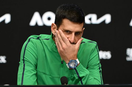 Novak Djokovic la conferința de presă de după finala de la Australian Open 2026 Foto: Guliver/GettyImages