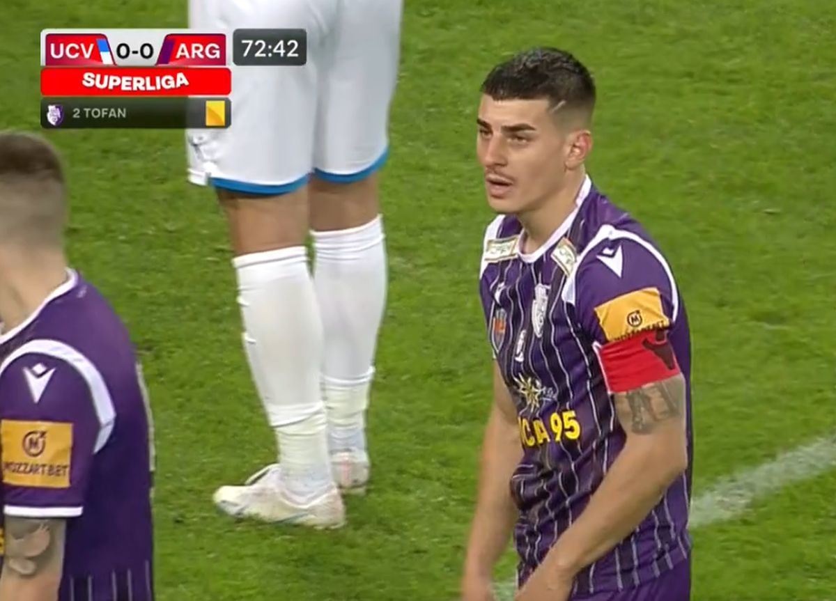 Penalty Costinel Tofan în CSU Craiova - FC Argeș