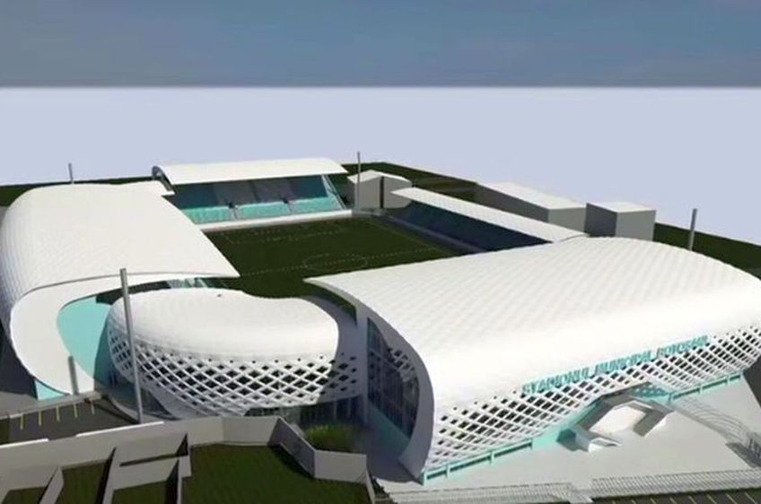 Schița stadionului modernizat din Botoșani
