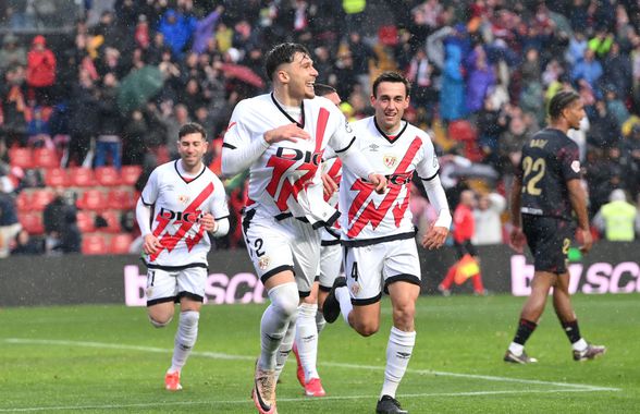 Andrei Rațiu, gol FABULOS în LaLiga! Execuție magică de la 20 de metri în Rayo Vallecano - Sevilla