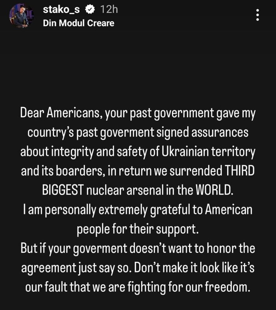 Mesajul lui Stakhovsky Sportivul ucrainean înrolat în armată acuză administrația Trump de încălcarea unui tratat istoric: „Spuneți-o direct!” » Despre România: „Periculos pe narațiunea rusă”