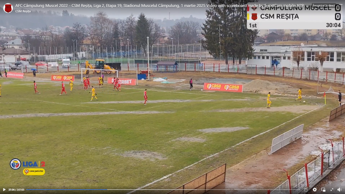 Cum a arătat terenul la meciul Câmpulung - Reșița