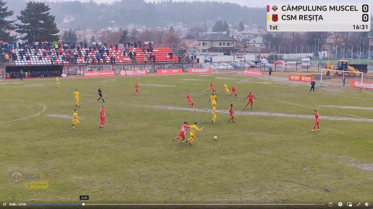 Cum a arătat terenul la meciul Câmpulung - Reșița