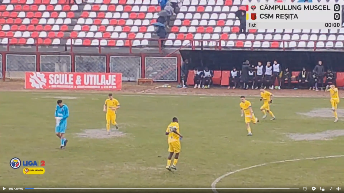 Cum a arătat terenul la meciul Câmpulung - Reșița
