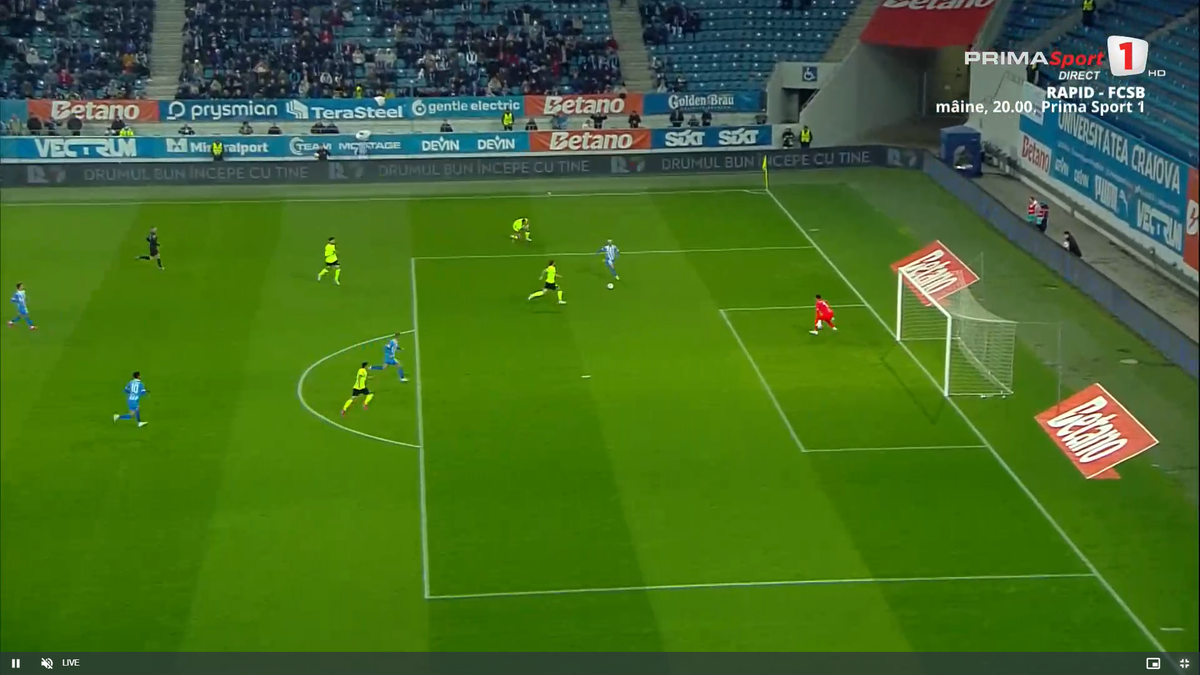 Penalty cerut de Craiova în meciul cu Farul, la duelul Mitriță - Bălașa