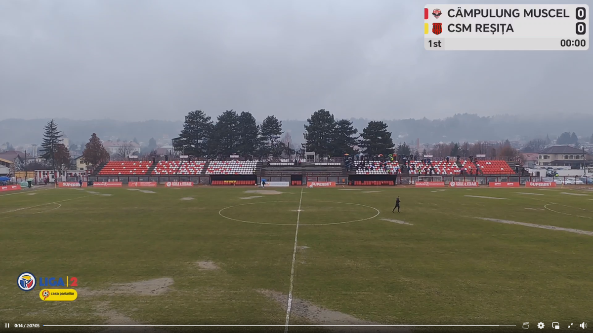 Cum a arătat terenul la meciul Câmpulung - Reșița